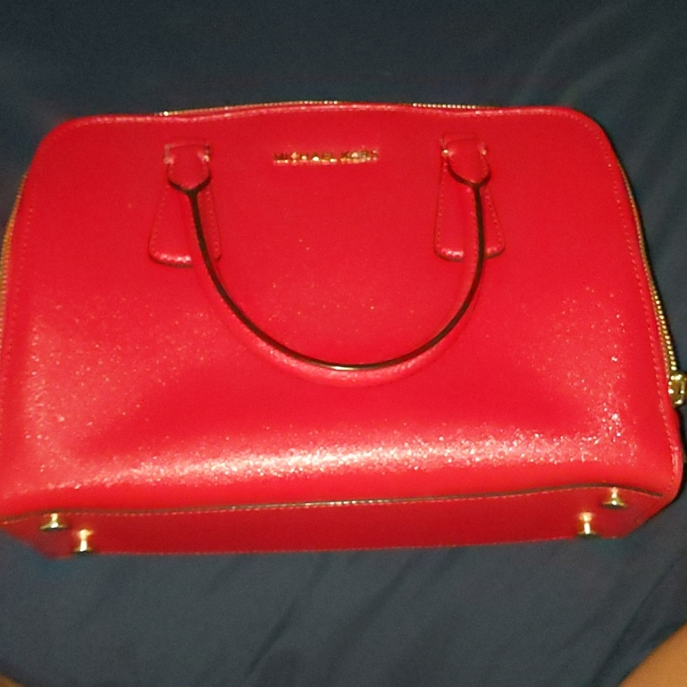Red Michael Kors bag